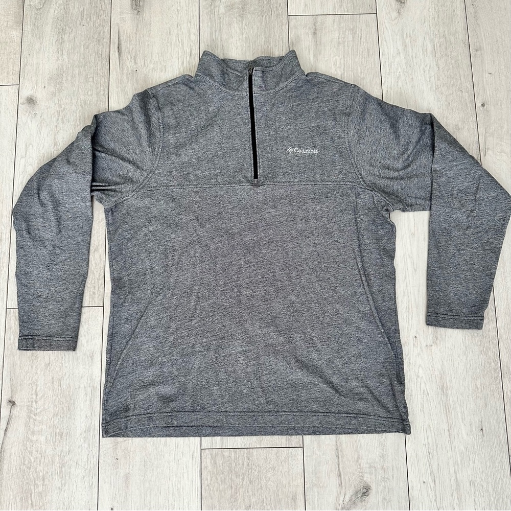Columbia Large Quarter Zip Pullover Fleece Long Sleeve Outdoor Hiking